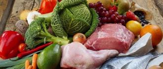 Gesunde Ernährung: Ausgewogenheit von Proteinen, Fetten und Kohlenhydraten. Richtiges Nährstoffgleichgewicht von Proteinen, Fetten und Kohlenhydraten